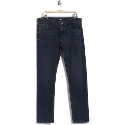 Hugo Boss Hugo Delaware Straight Leg Jeans In Dark Blue
