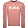 Hugo Boss Hugo Dem Regular Fit Sweatshirt Pink In Pink