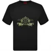 Hugo Boss Cotton Jersey T-shirt With Curved Embroidered Logo In Black