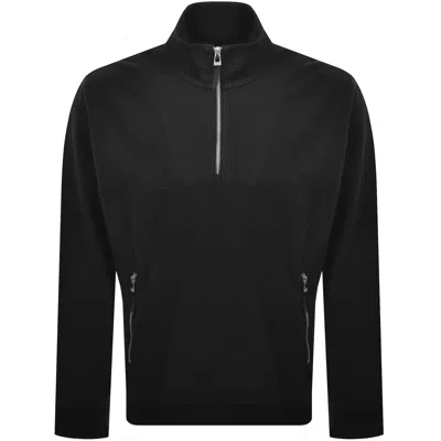 Hugo Boss Hugo Deren Half Zip Sweatshirt Black