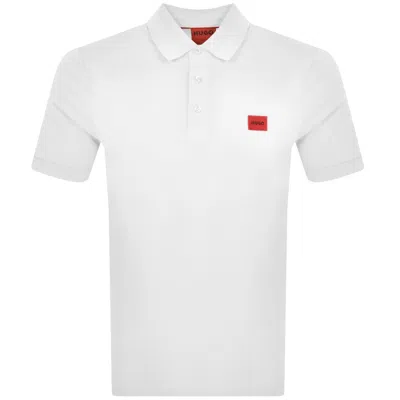 HUGO BOSS HUGO DERESO POLO T SHIRT WHITE