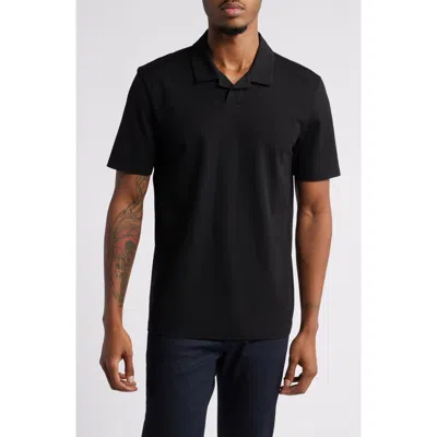 Hugo Boss Hugo Dimerspolo Johnny Collar Piqué Polo In Black