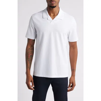 Hugo Boss Slim-fit Stretch-cotton Polo Shirt With Johnny Collar In White