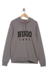 Hugo Boss Hugo Dimolu Graphic Hoodie In Gray