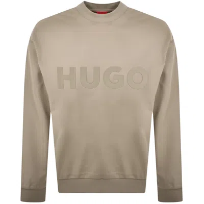 Hugo Boss Logo-embellished Cotton Sweatshirt In Brown