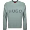 Hugo Boss Denix Oversized Logo Sweatshirt In Green