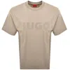 Hugo Boss Hugo Dinkee Loose Fit T Shirt Beige In Neutral