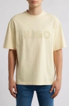 Hugo Boss Hugo Dinkee Oversize Logo Graphic T-shirt In Open White