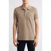 Hugo Boss Hugo Dino Tipped Polo In Medium Brown