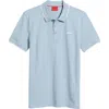 Hugo Boss Hugo Dino Tipped Polo In Open Blue