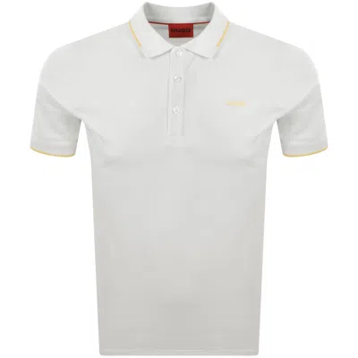 Hugo Boss Hugo Dinoso 222 Polo T Shirt White In Blue