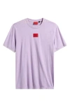 Hugo Boss Hugo Diragolino Logo T-shirt In Purple