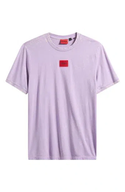Hugo Boss Hugo Diragolino Logo T-shirt In Purple