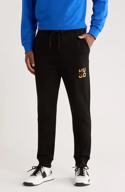 Hugo Boss Hugo Dirdupan Cotton Joggers In Black