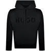Hugo Boss Hugo Oversized Ditchle Hoodie Black In Black