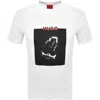 Hugo Boss Cotton Jersey T-shirt With Mixed-print Logo In White