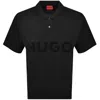 Hugo Boss Hugo Doniee Oversized Polo T Shirt Black In Black