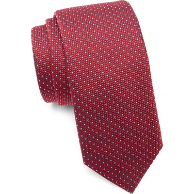 Hugo Boss Hugo Dot Jacquard Tie In Open Pink