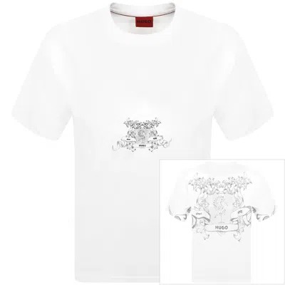 Hugo Boss Hugo Duarms Crew Neck T Shirt White