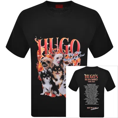 Hugo Boss Dugie Mens Dog Graphic T-shirt In Black