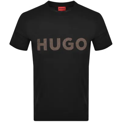 Hugo Boss Hugo Dulivio Herringbone Logo Graphic T-shirt In Animal Print