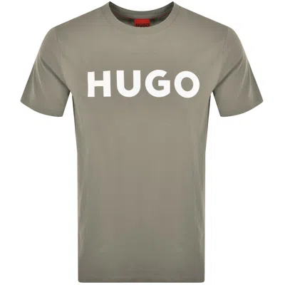 Hugo Boss Hugo Dulivio Crew Neck T Shirt Brown
