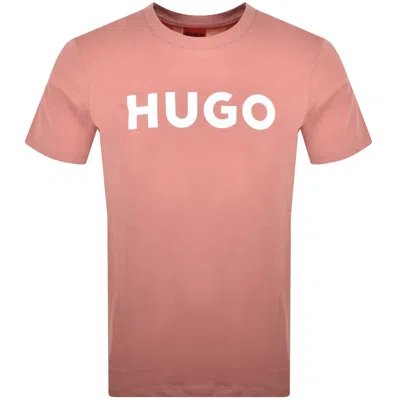 Hugo Boss Hugo Dulivio Logo T Shirt Pink