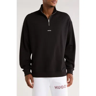 Hugo Boss Hugo Durty Half Zip Pullover In Black