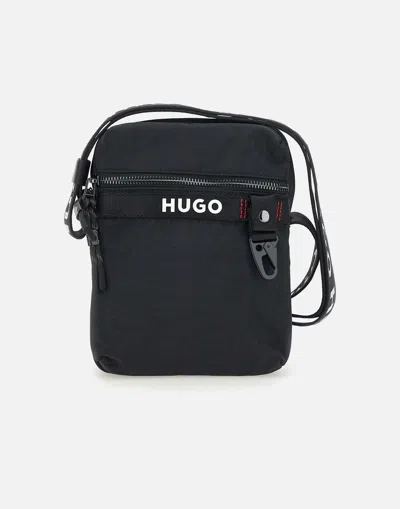 Hugo Boss Hugo Dusky Black Shoulder Bag With Pockets