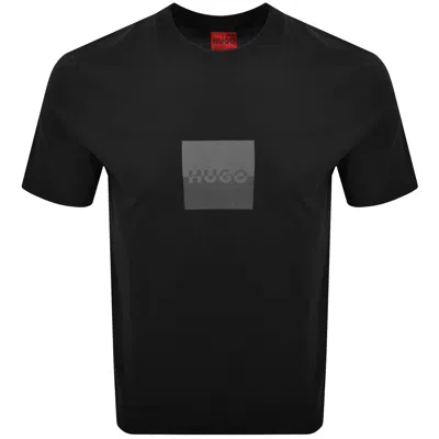 Hugo Boss Cotton Jersey T-shirt With Mixed-print Logo In Black