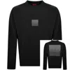 Hugo Boss Hugo Dusplited Sweatshirt Black In Black