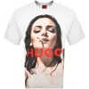 Hugo Boss Oversize-fit T-shirt In Cotton With High-impact Print In White