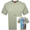 Hugo Boss Hugo Duwrite T Shirt Green In Green