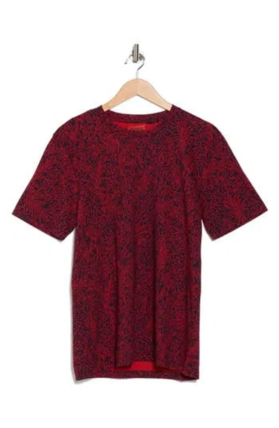 Hugo Boss Hugo Dveiop Cotton Graphic T-shirt In Burgundy