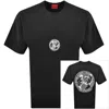 Hugo Boss Hugo Dwresto Crew Neck T Shirt Black In Black