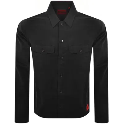 HUGO BOSS HUGO ENALU OVERSHIRT JACKET BLACK