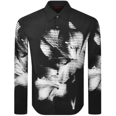 Hugo Boss Hugo Ermo Patterned Slim Fit Shirt Black