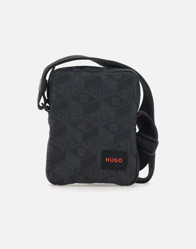 Hugo Boss Hugo Ethon Black Monogram Shoulder Bag