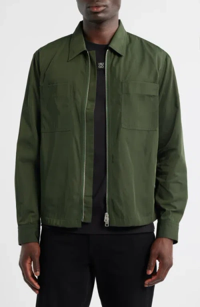 Hugo Boss Hugo Evalom Water Repellent Jacket In Green