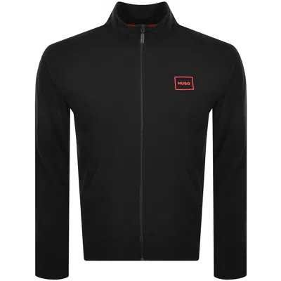 HUGO BOSS HUGO FULL ZIP LAZE SWEATSHIRT BLACK