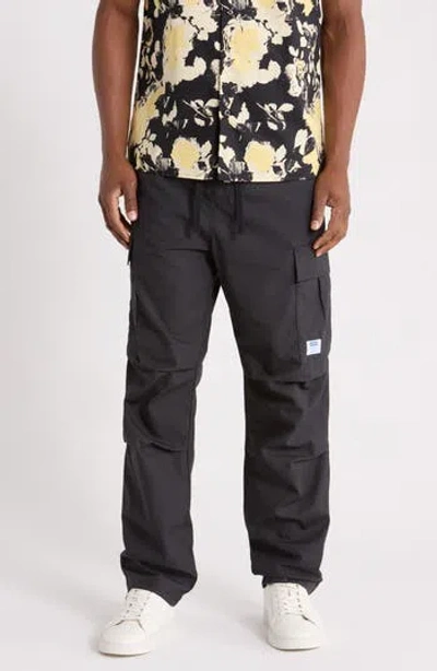Hugo Boss Hugo Gadic Drawstring Waist Cargo Pants In Black