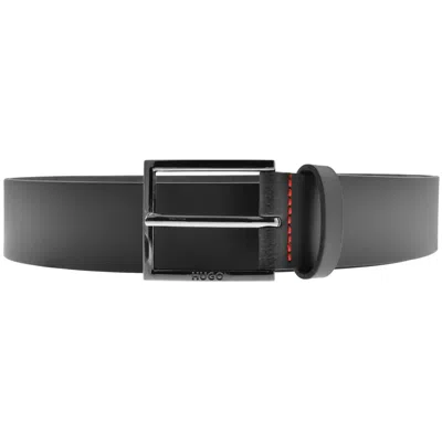 Hugo Boss Hugo Geek Leather Belt Black