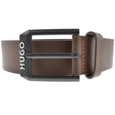 Hugo Boss Hugo Gelio Leather Belt Brown