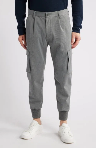 Hugo Boss Hugo Glavin Pleated Cargo Joggers In Open Grey