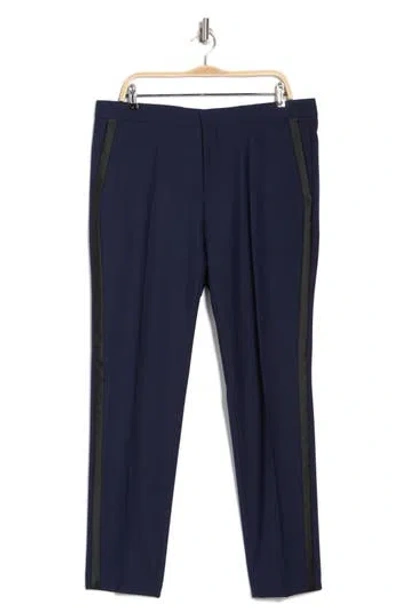 Hugo Boss Hugo Hesten Wool Blend Pants In Navy