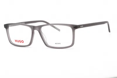 Hugo Boss Hugo Hg1025 Rectangular Acetate Eyeglasses In Gray