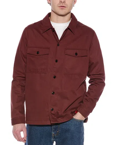 Hugo Boss Enalu Oversized Fit Shirt In Dark Pink
