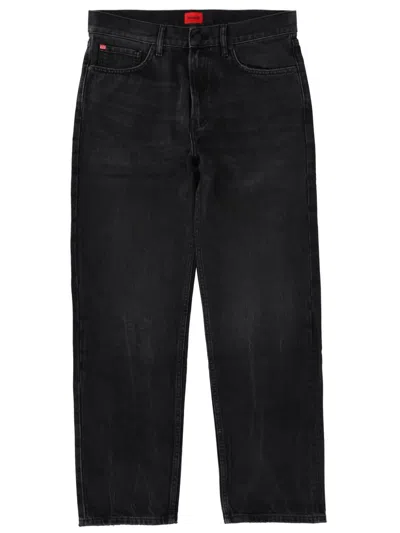 Hugo Boss Hugo Jeans With Logo Patch In Black