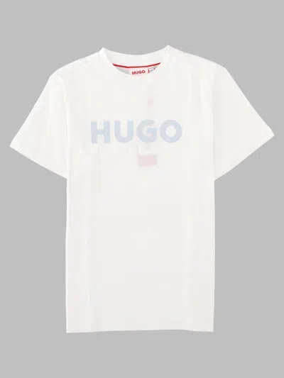 Hugo Boss Hugo Kids Cotton T-shirt With Stretch Lining In White