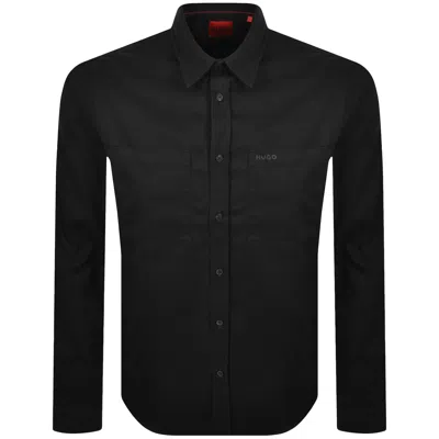 Hugo Boss Hugo Long Sleeved Egrin Shirt Black